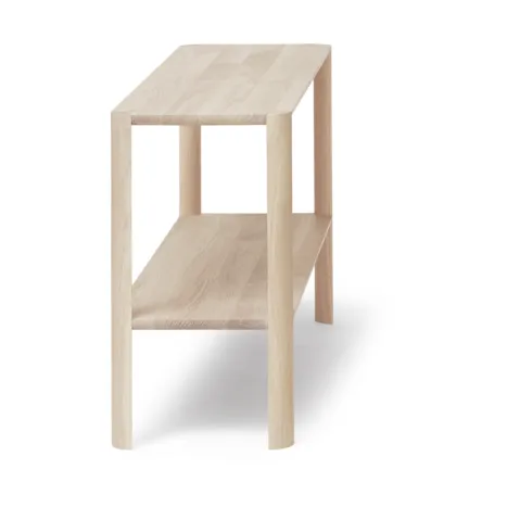 Leaf Regal 2 Ablagen 57x100 cm, Weiße Eiche Form & Refine