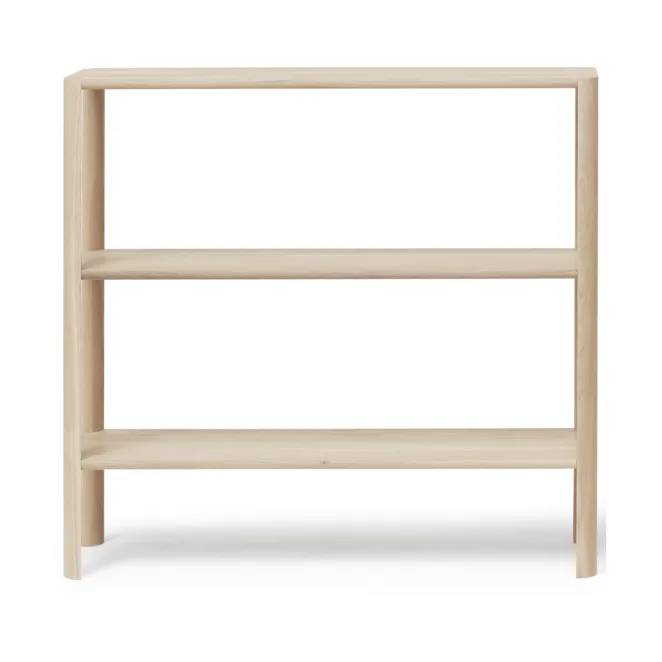 Leaf Regal 3 Ablagen 92x100 cm, Weiße Eiche Form & Refine