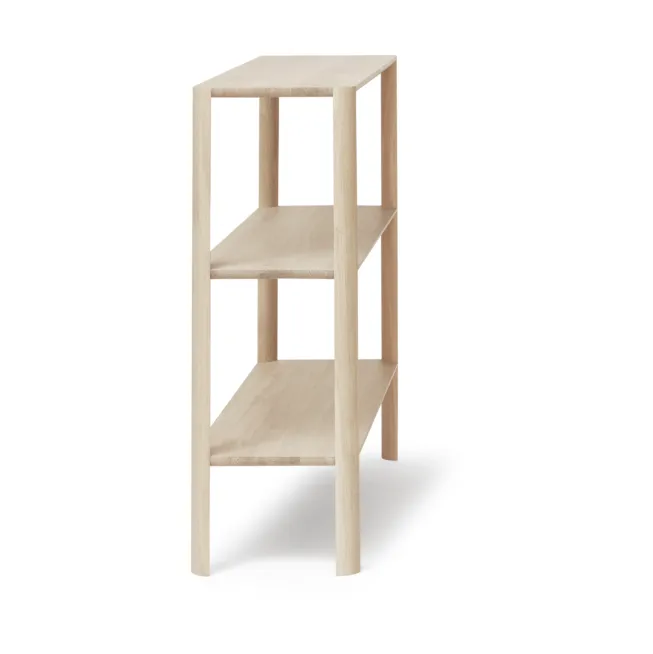 Leaf Regal 3 Ablagen 92x100 cm, Weiße Eiche Form & Refine