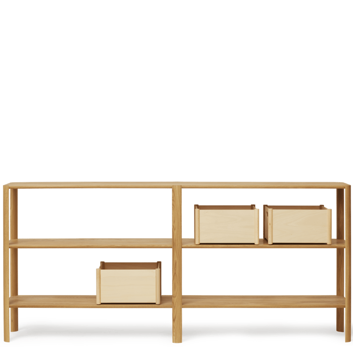 Leaf Regal 3 Ablagen 92x200 cm, Eiche Form & Refine