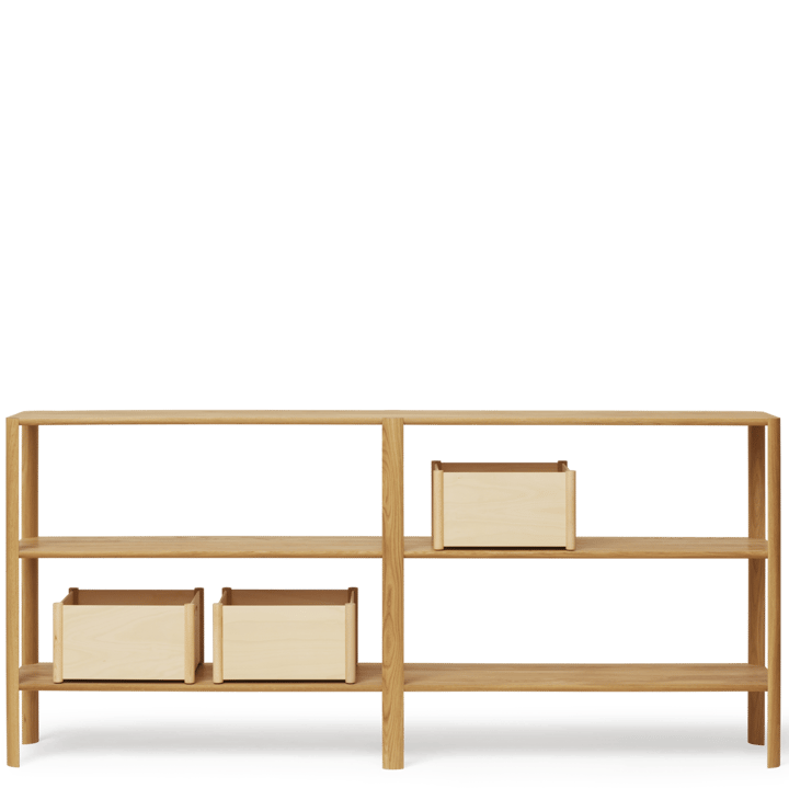 Leaf Regal 3 Ablagen 92x200 cm, Eiche Form & Refine