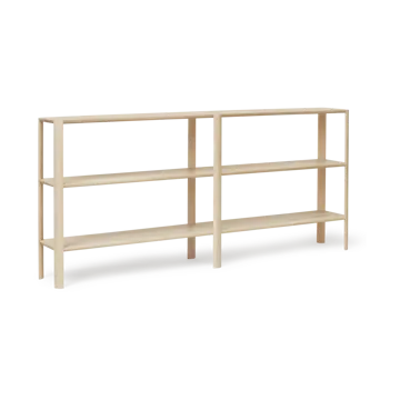 Leaf Regal 3 Ablagen 92x200 cm - Weiße Eiche - Form & Refine
