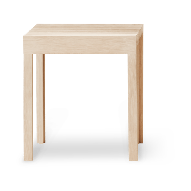 Lightweight Hocker 40x45 cm - Weiße Eiche - Form & Refine