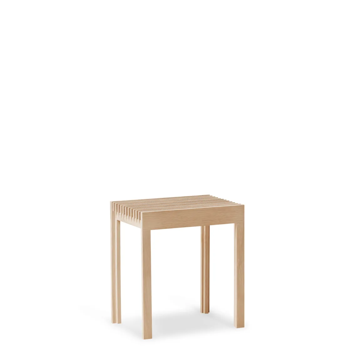 Lightweight Hocker 40x45 cm, Weiße Eiche Form & Refine