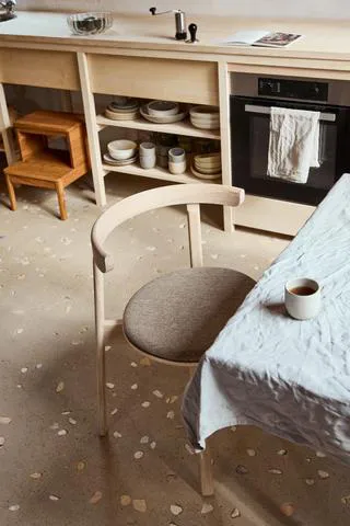 Lunar Stuhl, Weiß-eiche-Hallingdal 65-0227 Form & Refine