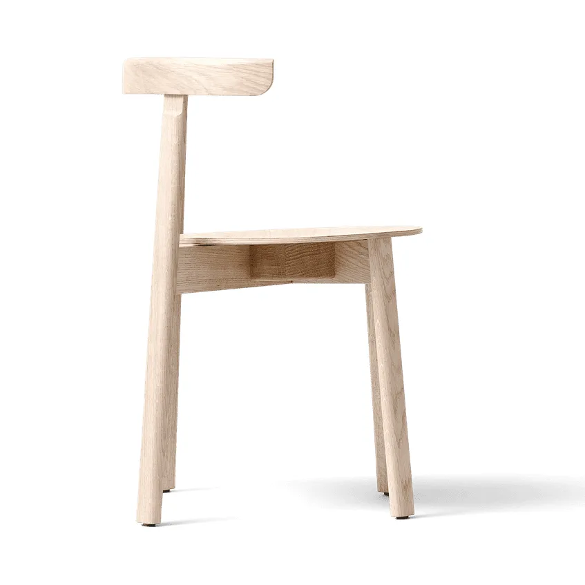 Lunar Stuhl, Weiße Eiche Form & Refine