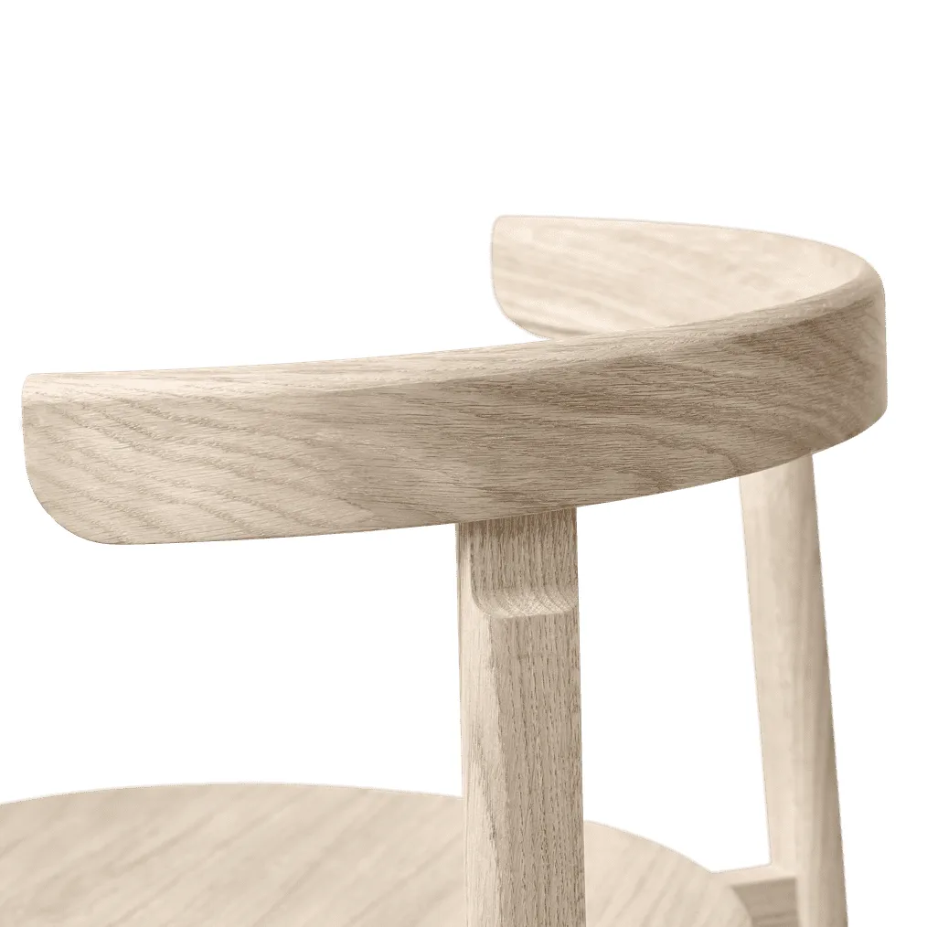 Lunar Stuhl, Weiße Eiche Form & Refine