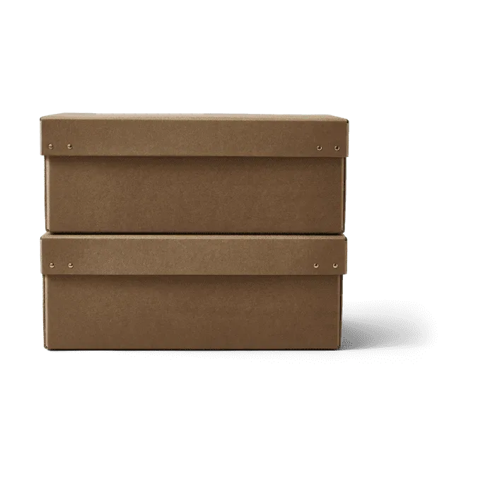 Ordinary Aufbewahrungsbox im 2-teilig-Pack, Brown Form & Refine