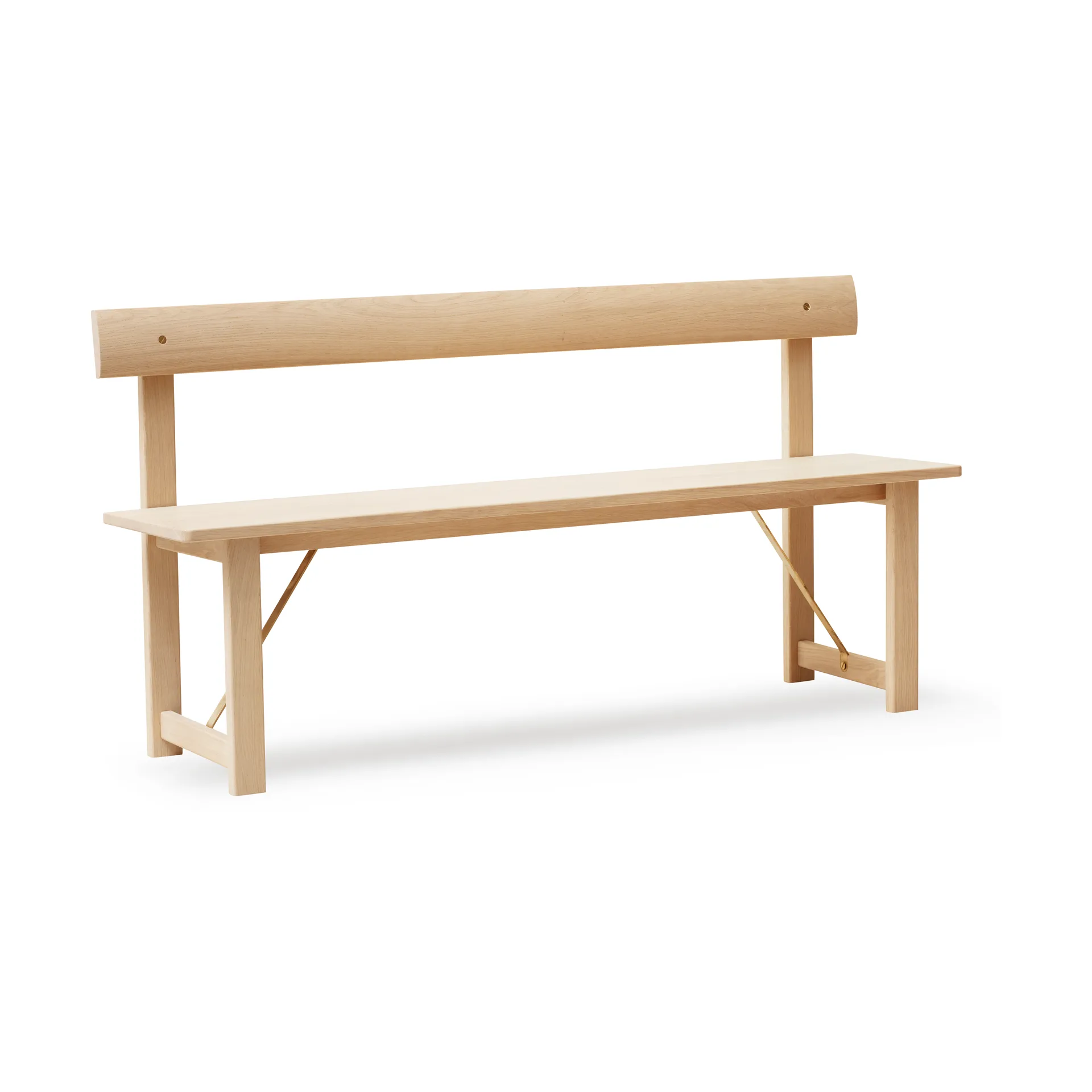 Position Bank 155 cm, Eiche-Messing Form & Refine