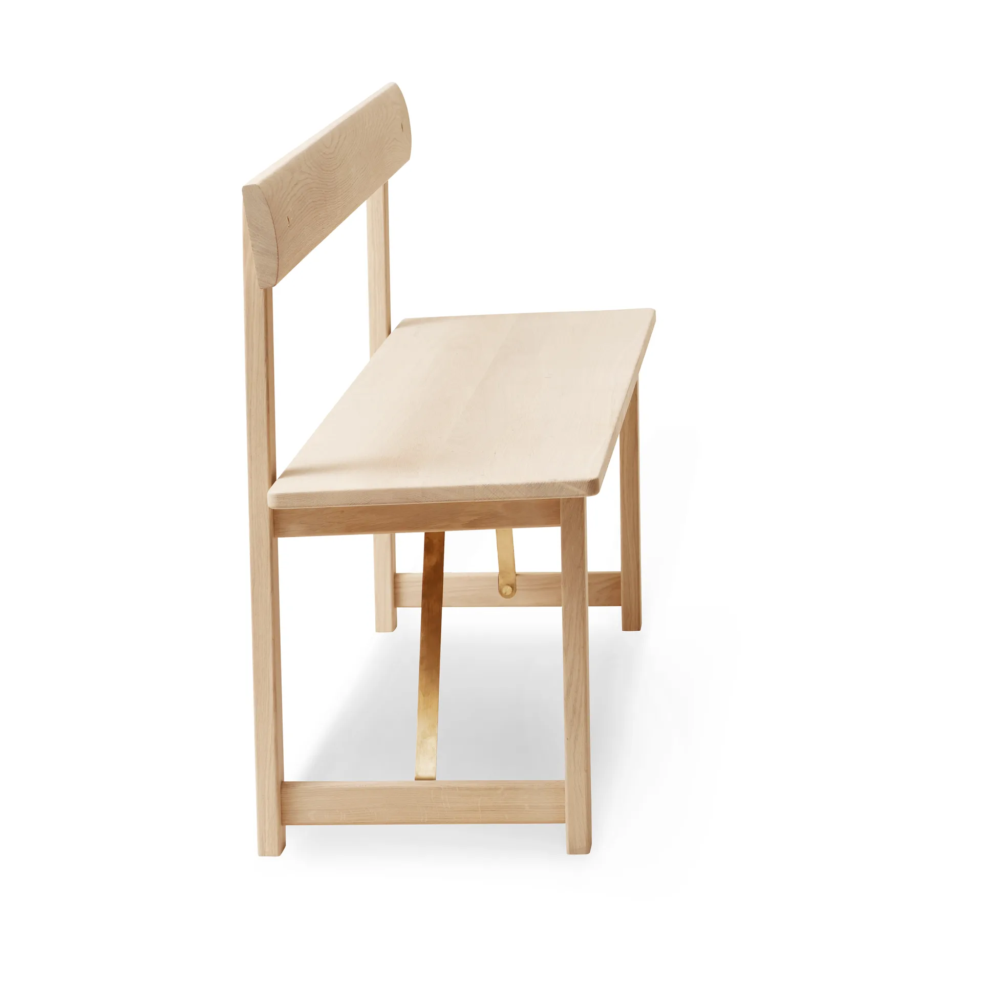 Position Bank 155 cm, Eiche-Messing Form & Refine