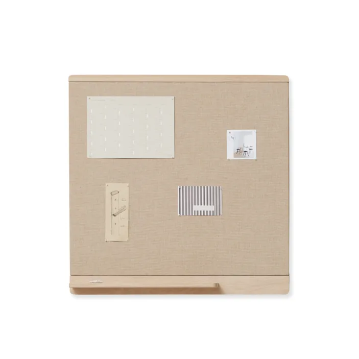 Rim Pinnwand 75x75 cm, Weiße Eiche Form & Refine