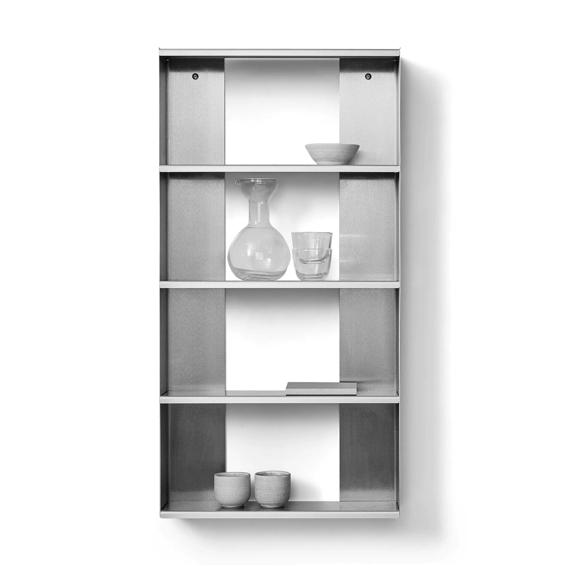 Taper Wandregal, Edelstahl, 50x98 cm Form & Refine