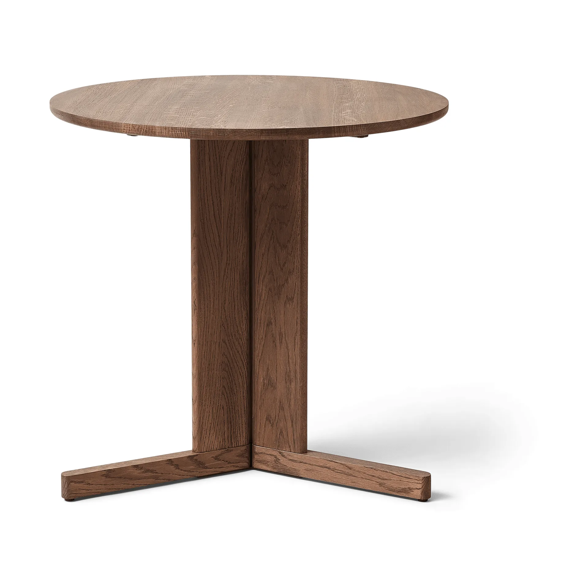 Trefoil Esstisch Ø75 cm, Geräucherte Eiche Form & Refine