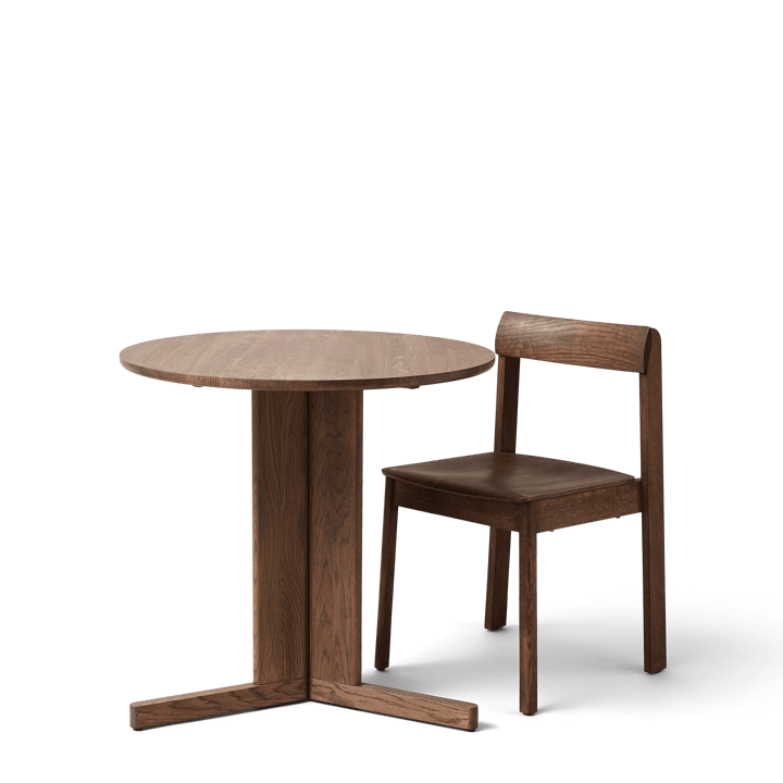 Trefoil Esstisch Ø75 cm, Geräucherte Eiche Form & Refine