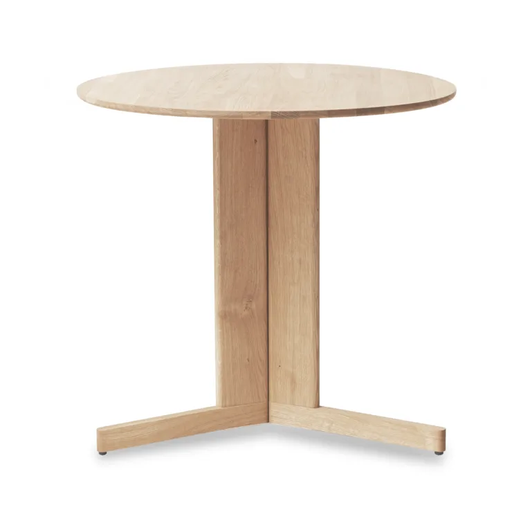 Trefoil Esstisch Ø75 cm, Weiße Eiche Form & Refine