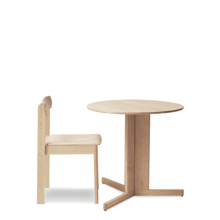 Trefoil Esstisch Ø75 cm, Weiße Eiche Form & Refine