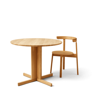 Trefoil Esstisch Ø90 cm - Eiche - Form & Refine