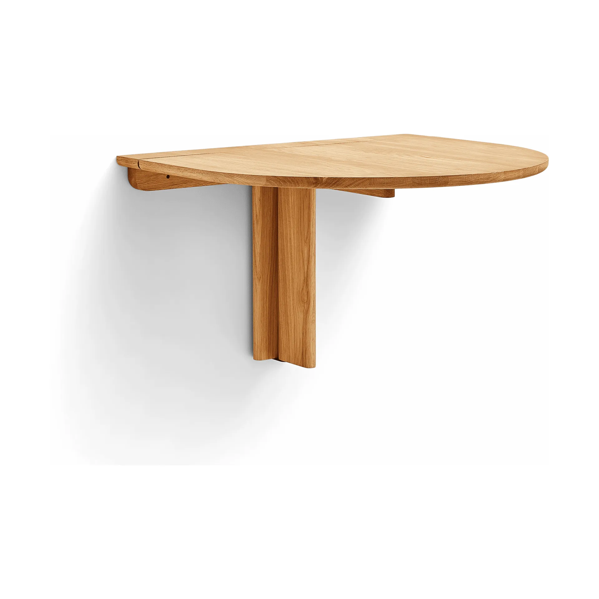 Trefoil wandmontiertes Tisch, Eiche Form & Refine