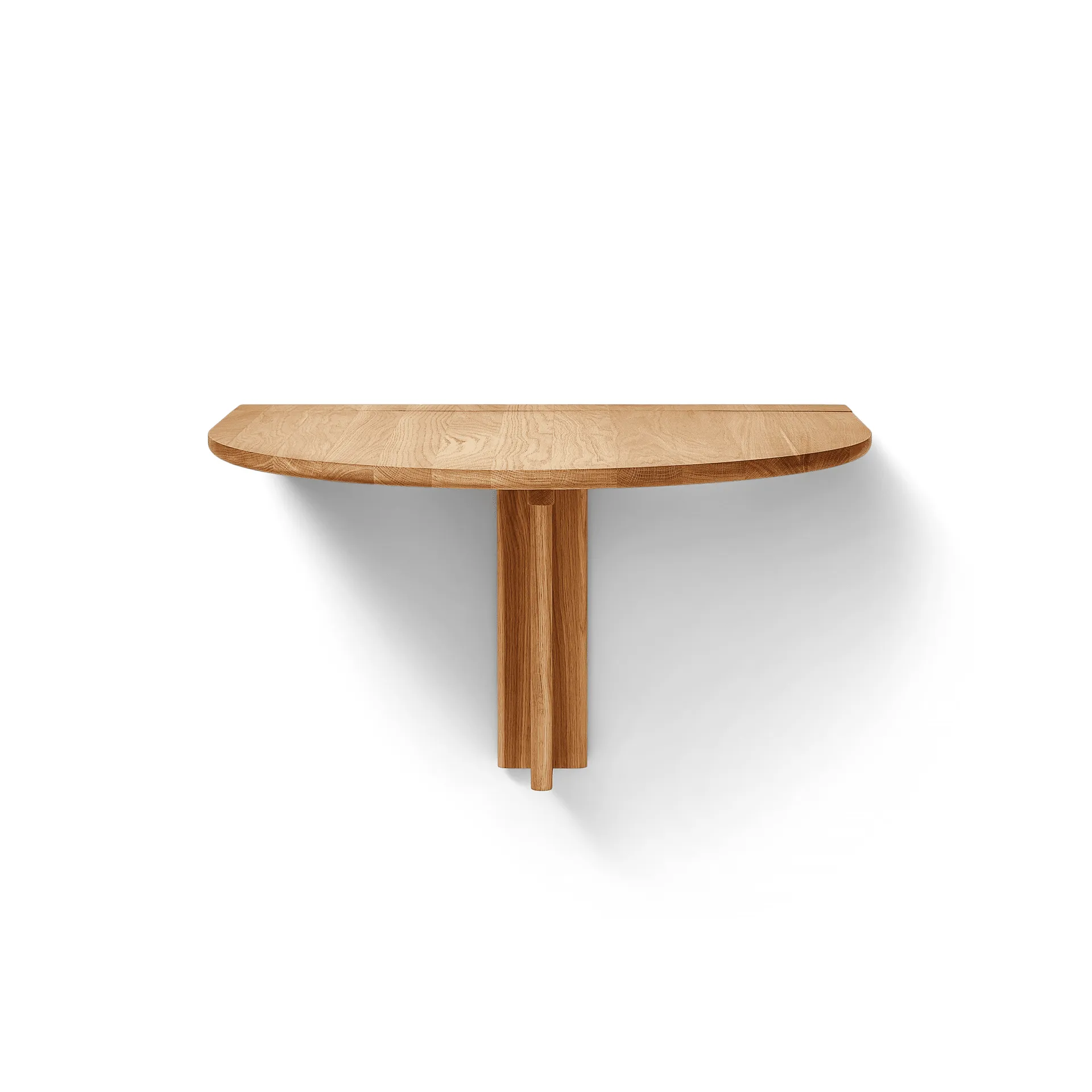 Trefoil wandmontiertes Tisch, Eiche Form & Refine