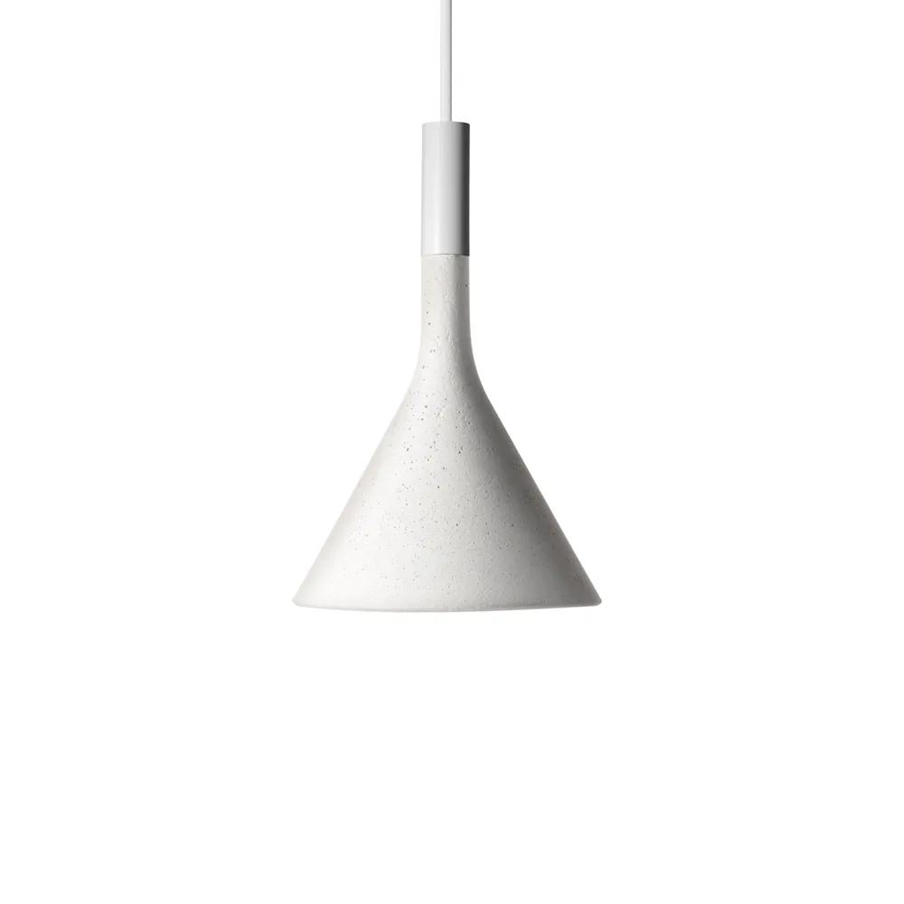 Aplomb mini Pendelleuchte, weiß, bianco Beton Foscarini