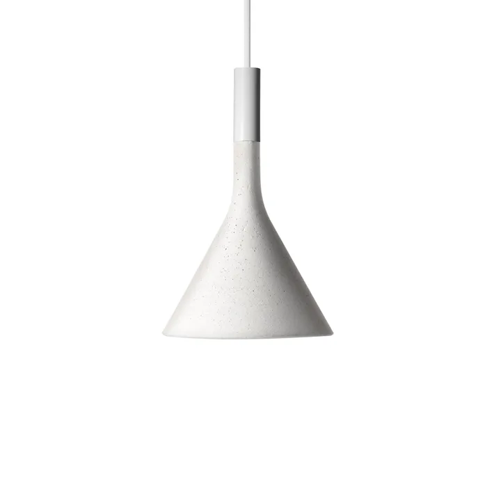 Aplomb mini Pendelleuchte - weiß, bianco Beton - Foscarini