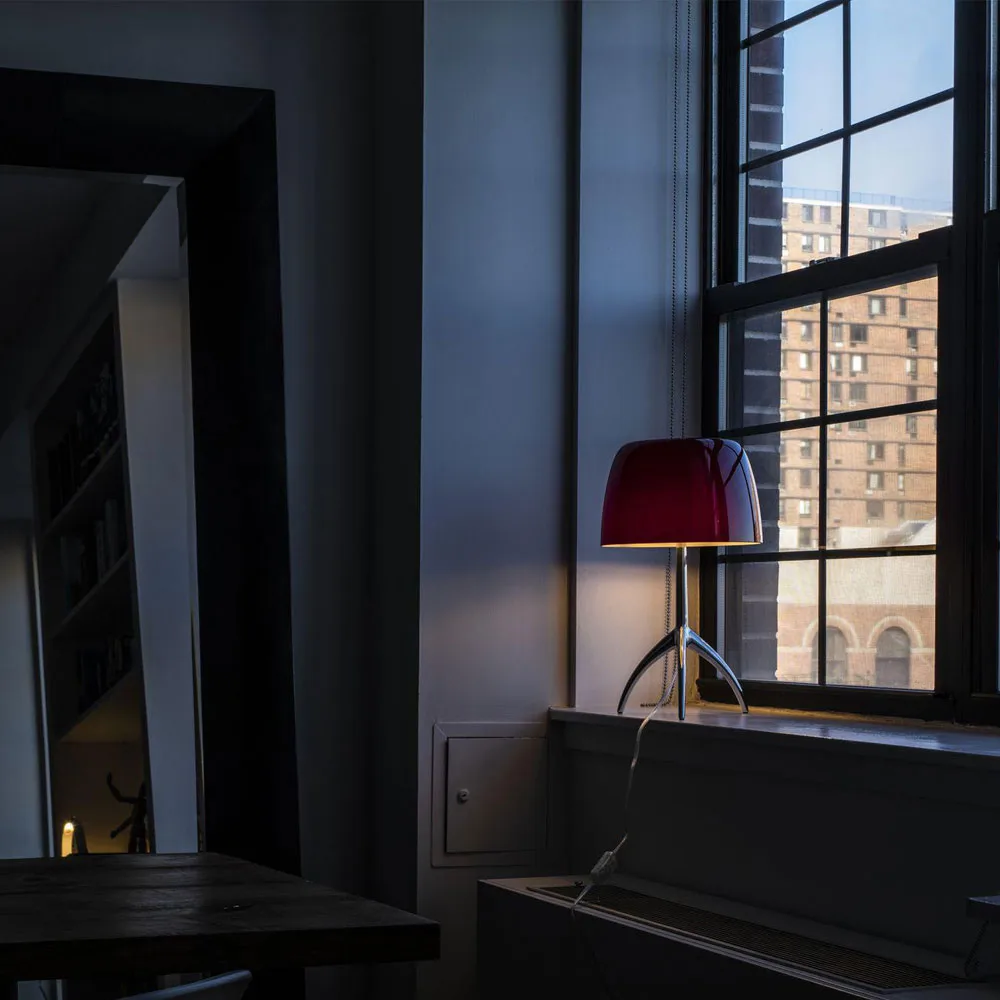 Lumiere Grande dimmbare Tischleuchte, weiß, Aluminium Foscarini