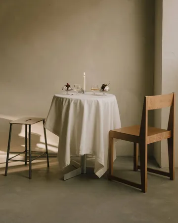 Adam Hocker - Raw steel-natural leather, H:65 cm - FRAMA