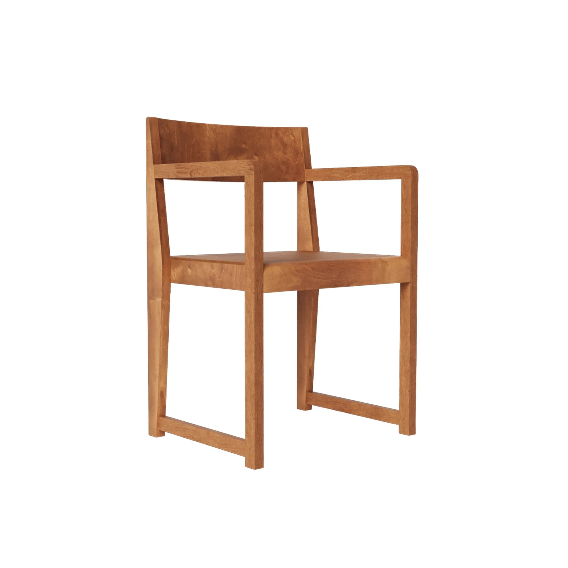 Armrest Chair 01 Armlehnstuhl, Dunkelbraune Birke FRAMA