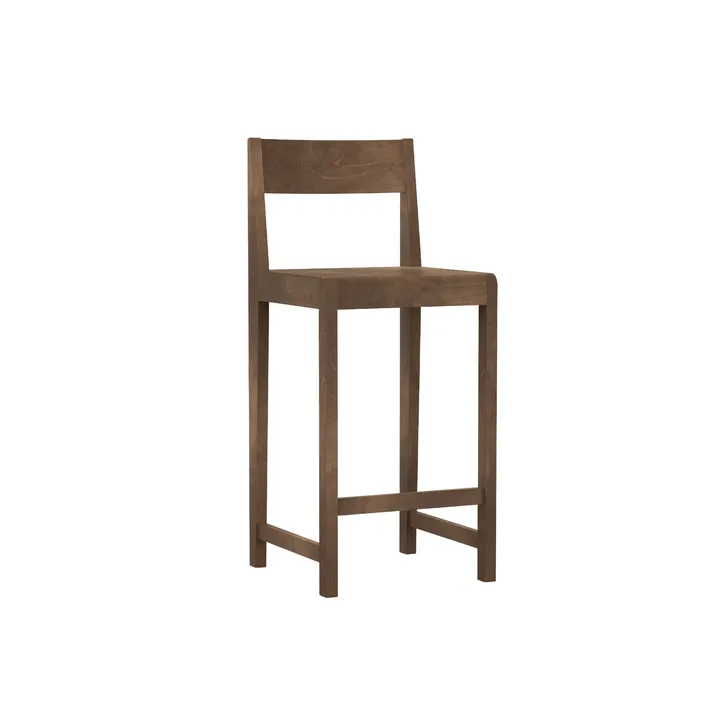 Bar Chair 01 Barhocker - Dunkelbraune Birke, 65 cm - FRAMA