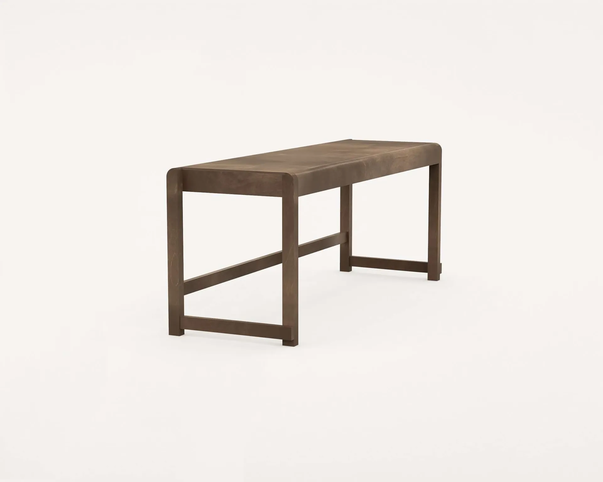 Bench 01 Bank, Dunkelbraune Birke, 114,6x37x46 cm FRAMA