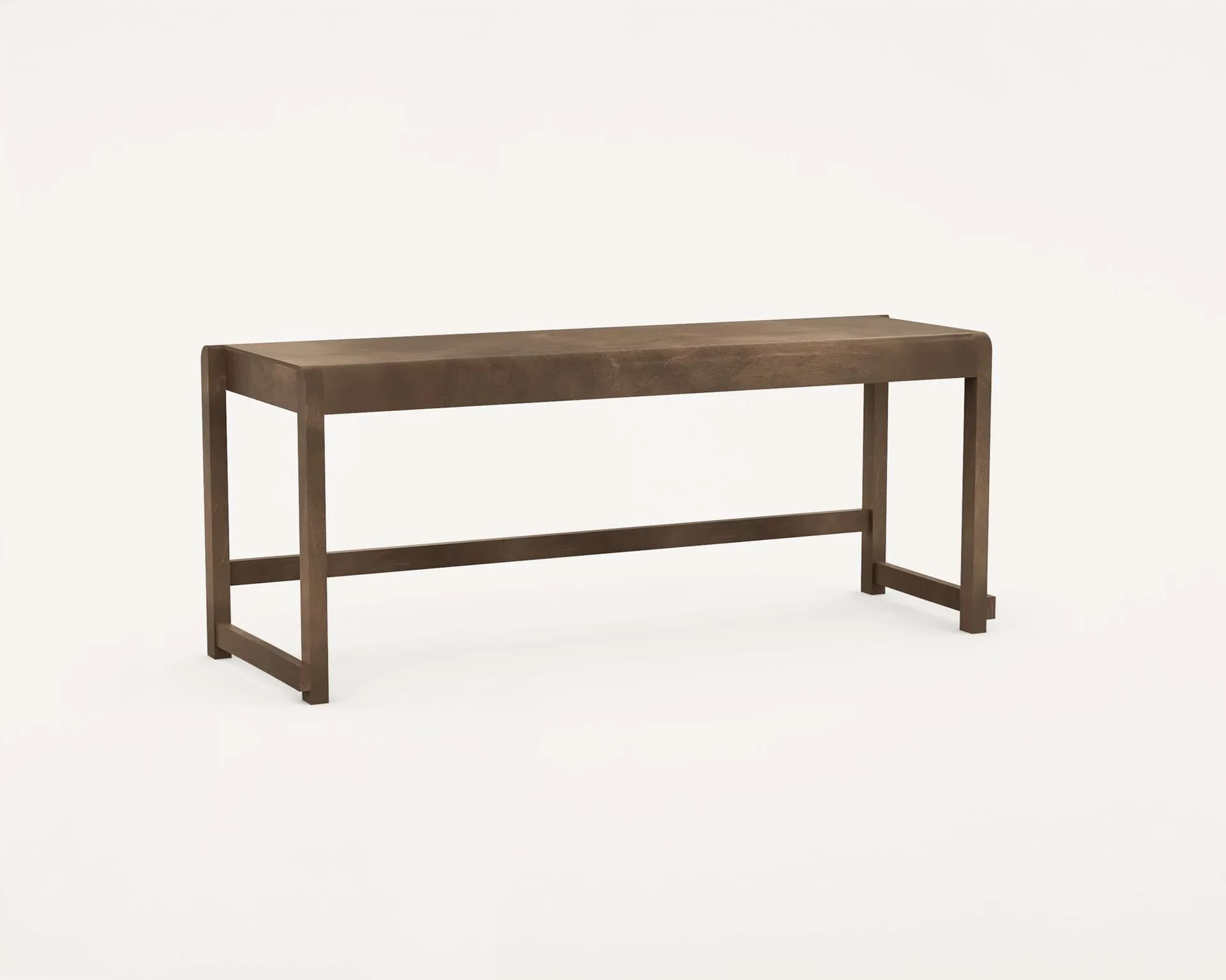 Bench 01 Bank, Dunkelbraune Birke, 114,6x37x46 cm FRAMA
