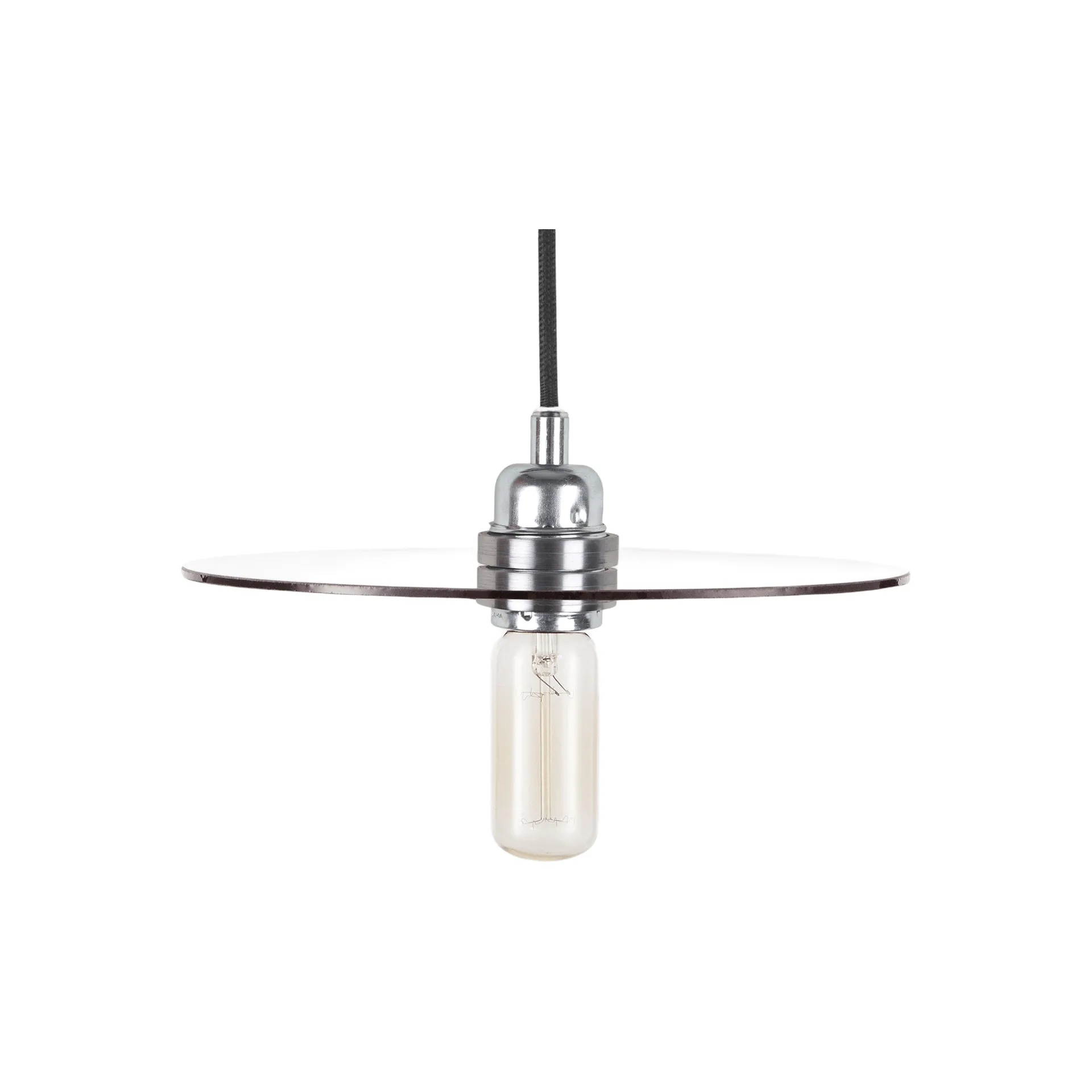 Circle Shade Pendelleuchte, Rauchglas-Stahl, Ø25 cm FRAMA