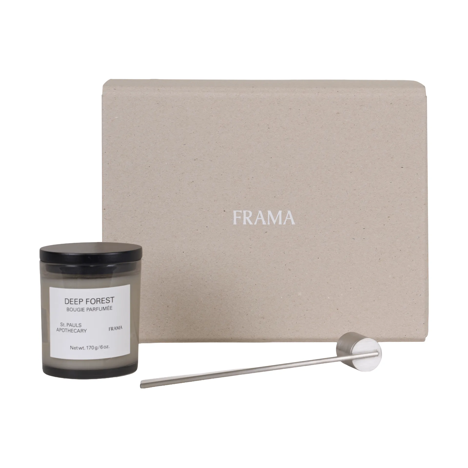 FRAMA Geschenkset Duftkerze + Kerzenlöscher, Deep Forest FRAMA