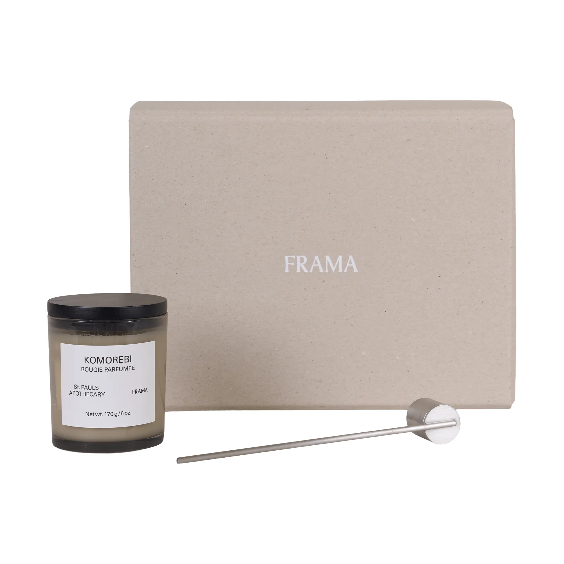 FRAMA Geschenkset Duftkerze + Kerzenlöscher, Komorebi FRAMA
