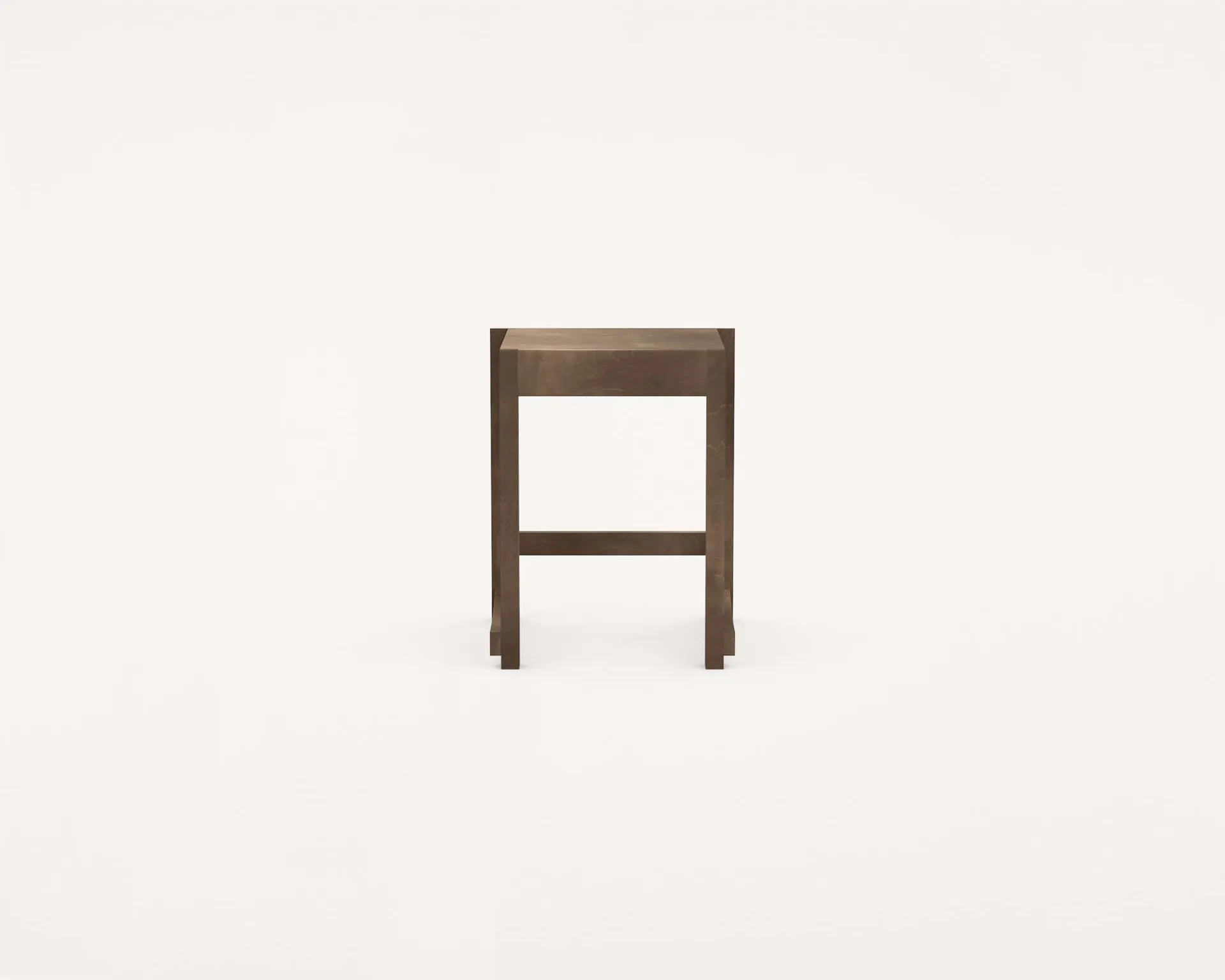 Low Stool 01 Hocker, Dunkelbraune Birke FRAMA
