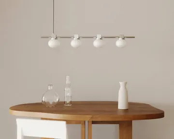 Ovoid Pendant Light Quadruple Pendelleuchte - Edelstahl, Opalglas - FRAMA