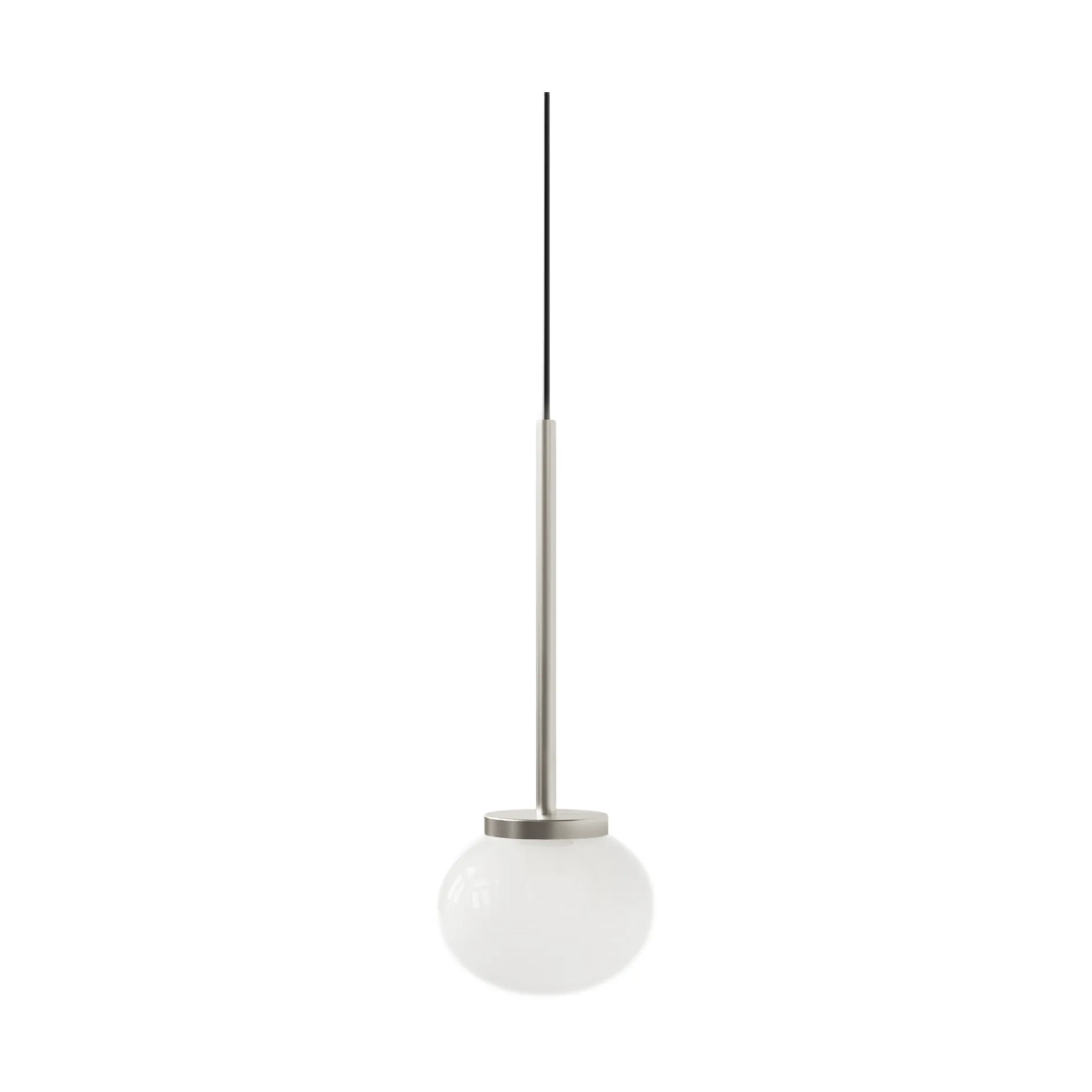 Ovoid Pendant Light Single Pendelleuchte, Edelstahl, Opalglas FRAMA