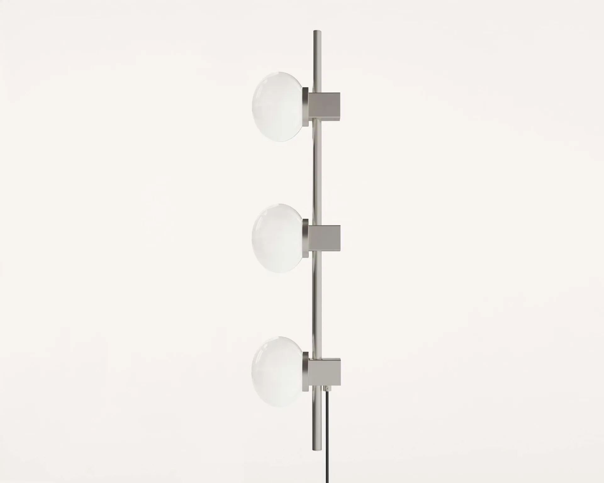 Ovoid Single Wandleuchte, Edelstahl-Opalglas FRAMA