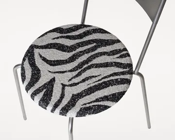 Petit Rond Stuhl - Edelstahl-Stoff Zebra - FRAMA