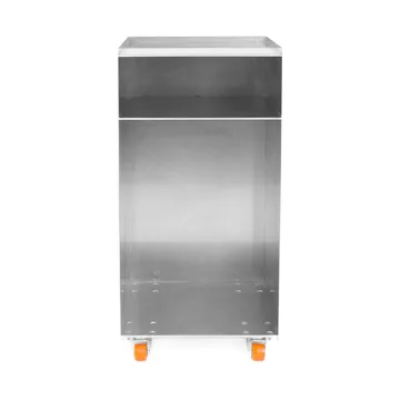 Rivet Cart Beistelltisch mit Rollen - Aluminium, 32,8x33,8x65 cm - FRAMA