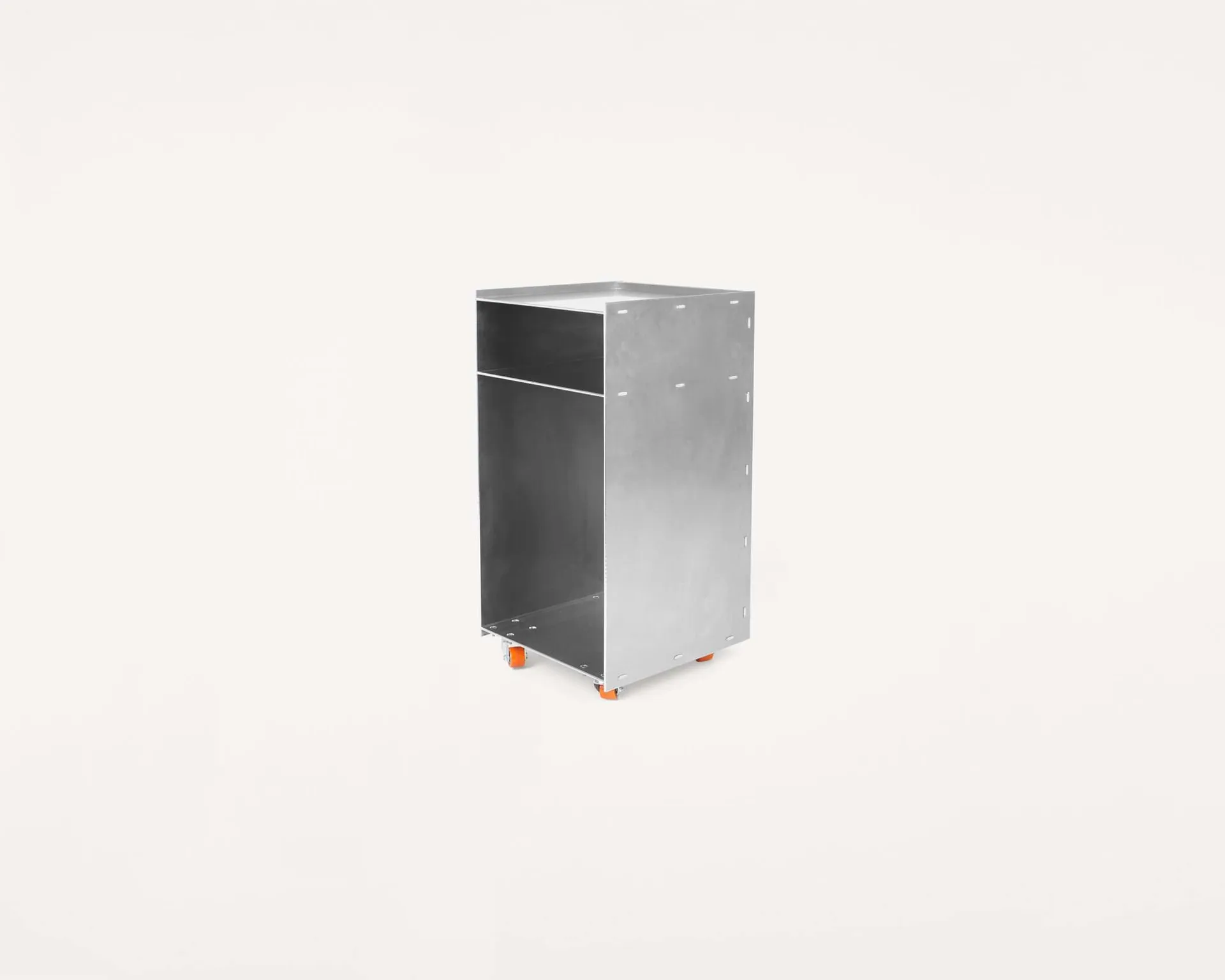 Rivet Cart Beistelltisch mit Rollen, Aluminium, 32,8x33,8x65 cm FRAMA