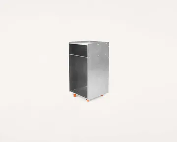 Rivet Cart Beistelltisch mit Rollen - Aluminium, 32,8x33,8x65 cm - FRAMA