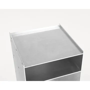Rivet Cart Beistelltisch mit Rollen - Aluminium, 32,8x33,8x65 cm - FRAMA