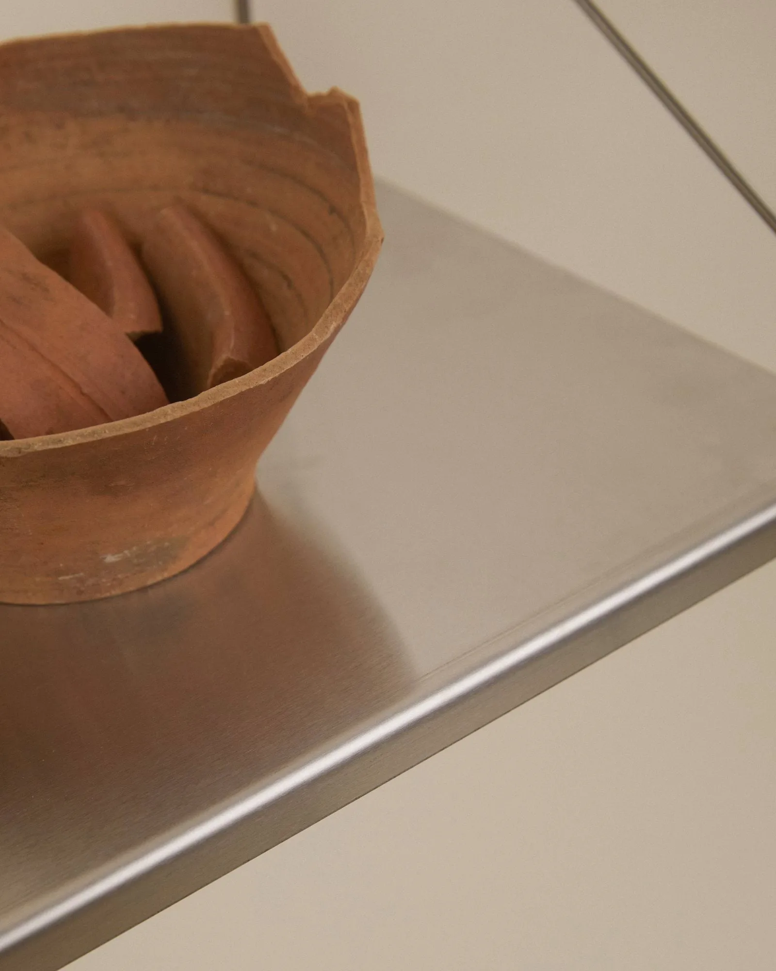 Single Shelf Wandregal, Edelstahl, 80x27 cm FRAMA