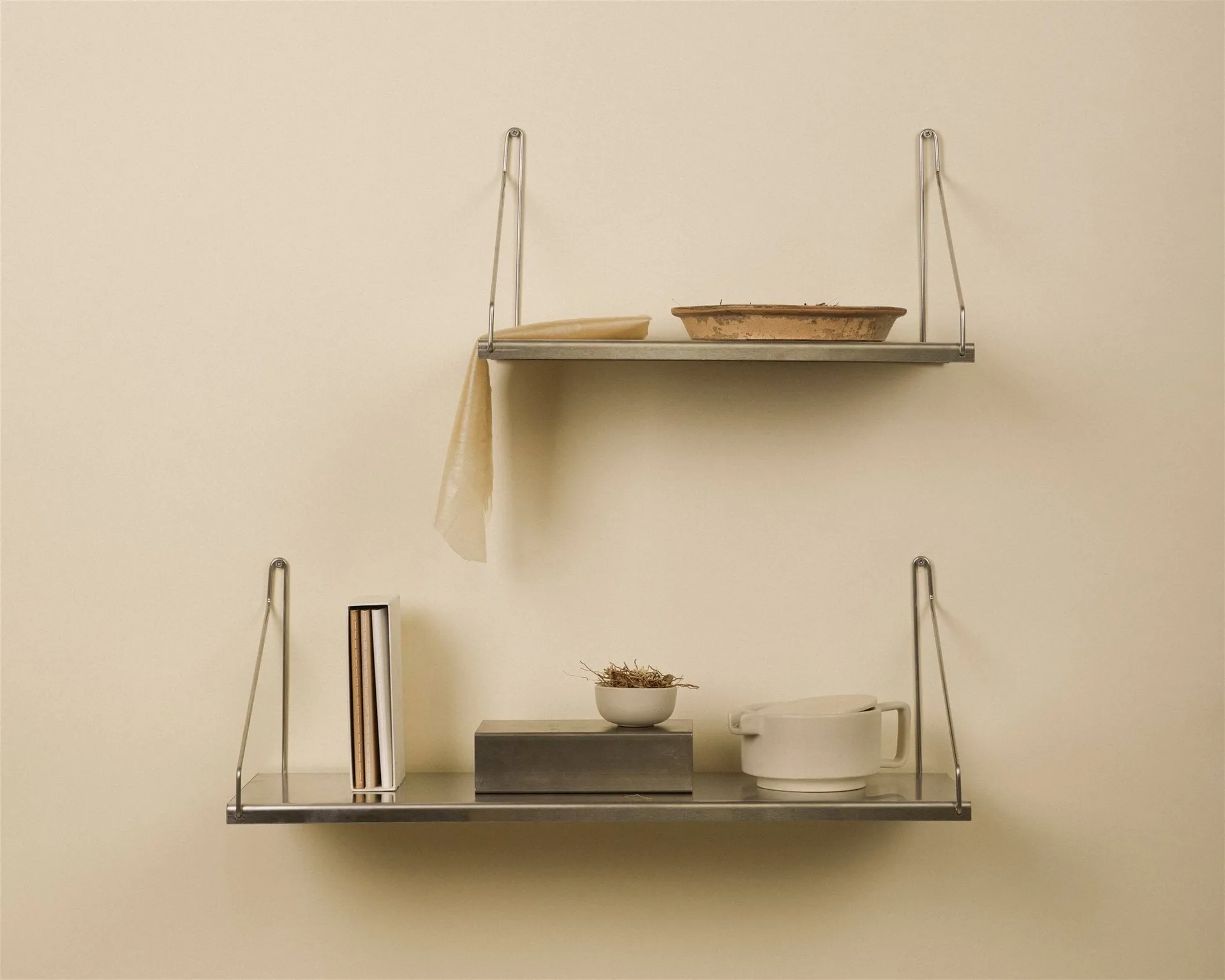 Single Shelf Wandregal, Edelstahl, 80x27 cm FRAMA