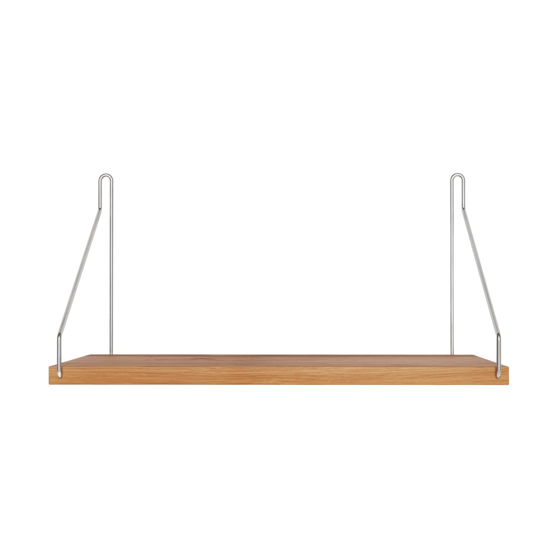 Single Shelf Wandregal, Eiche-Edelstahl, 40x20 cm FRAMA