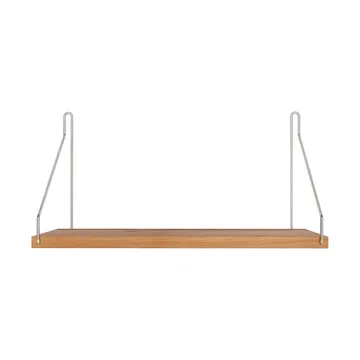 Single Shelf Wandregal - Eiche-Edelstahl, 40x20 cm - FRAMA