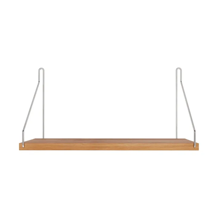 Single Shelf Wandregal - Eiche-Edelstahl, 40x20 cm - FRAMA