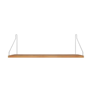 Single Shelf Wandregal - Eiche-Edelstahl, 60x20 cm - FRAMA