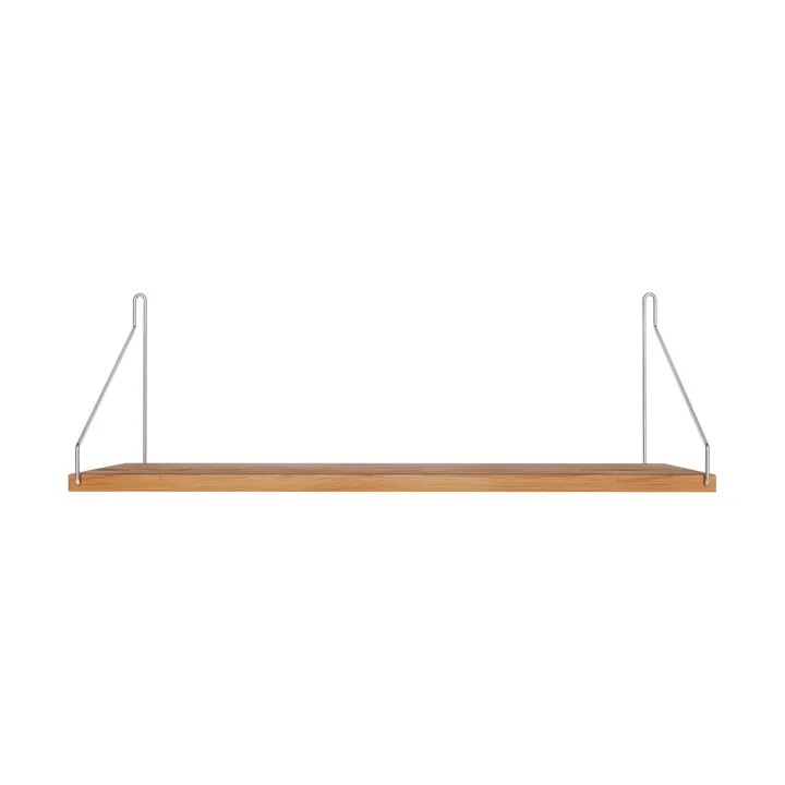 Single Shelf Wandregal - Eiche-Edelstahl, 60x20 cm - FRAMA